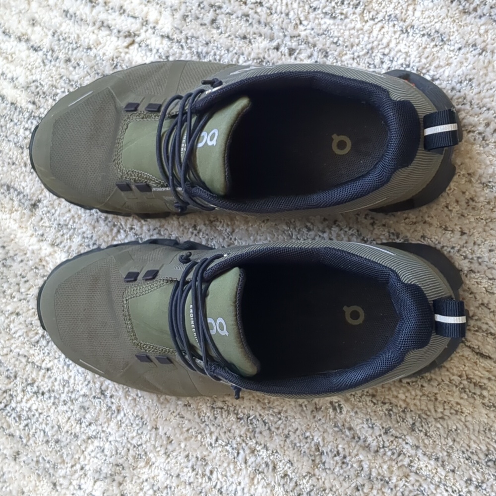 On Running Women's Cloud Waterproof Olive Athletic Shoes - Picture 5 of 6